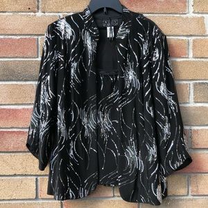 Stunning Evening Set!! Black and Silver.